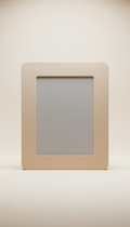 AI digital photo frame in almond milk textured finish